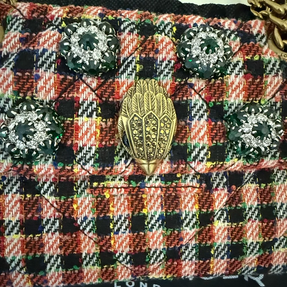 Kurt Geiger Red Check Kensington Bag - Picture 4 of 5